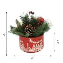  XMAS Mix in 7" Red Cityscape Planter 