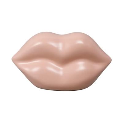 7“L Glossy Pink Ceramic Lip