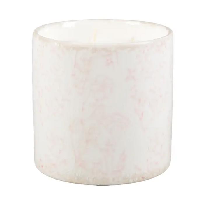 14 oz Floral Print Ceramic Cylinder Candle – Midnight Peony