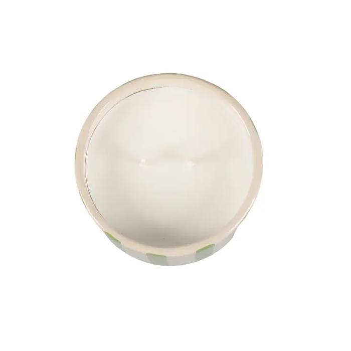 13 oz Green Stripe Pedestal Ceramic Candle – Cavana