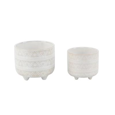 Set of 2 Sunrise Footed Planters