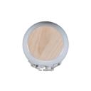  5.52" Ceramic Flower Candle with Wood Lid - Peony