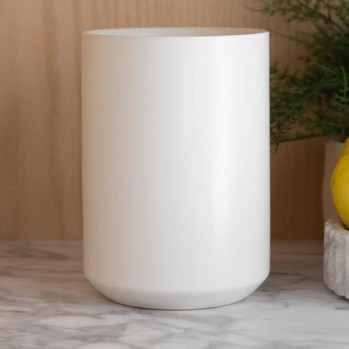 6.25" Matte White Ceramic Vas