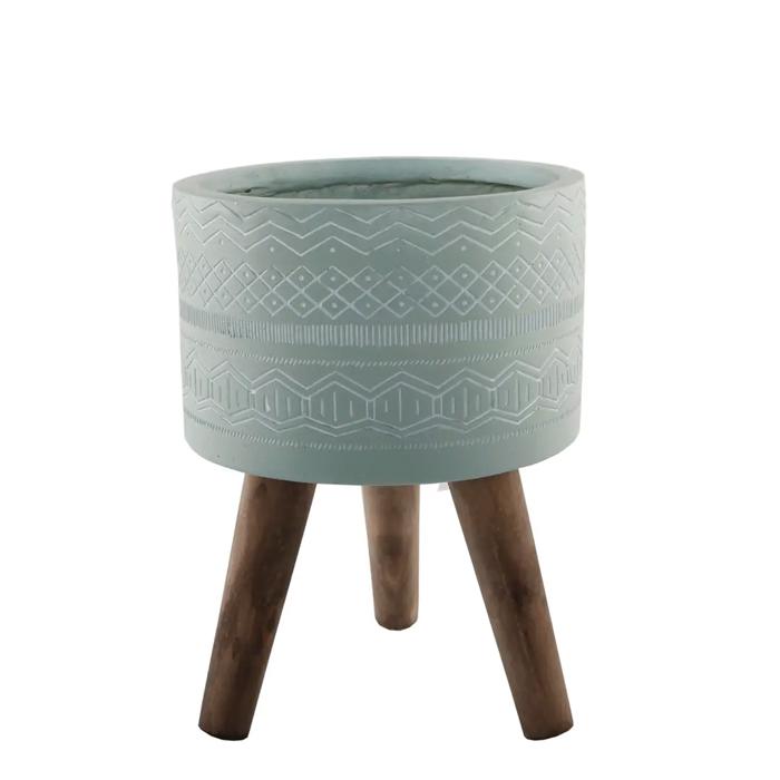 10" Tribal Fiberglass Planter