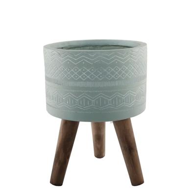 10" Tribal Fiberglass Planter