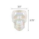  3.5"D Iridescent Glass Skull Candle - (9 oz)