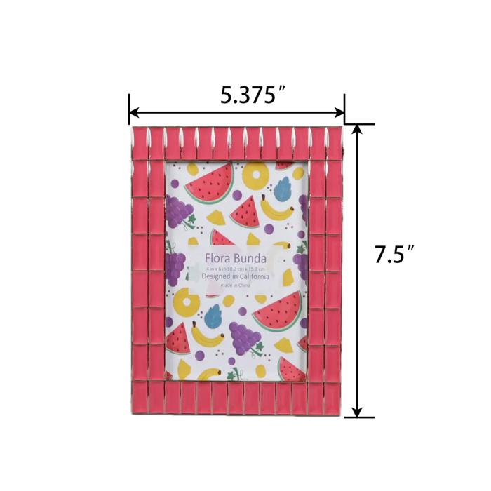 4x6 Double Brick Wall Zinc Alloy Picture Frame