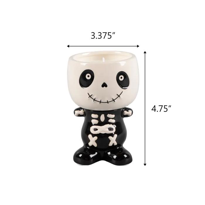 3.38"D Skeleton Kid - Pumpkin Patch (5 oz)