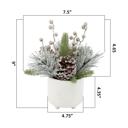  9" Xmas Mix in 5" Joy   Wreath Ceramic Planter 