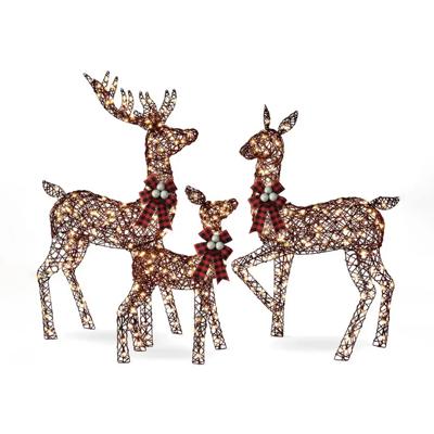 3-Piece Large Lighted Christmas Deer Family Set