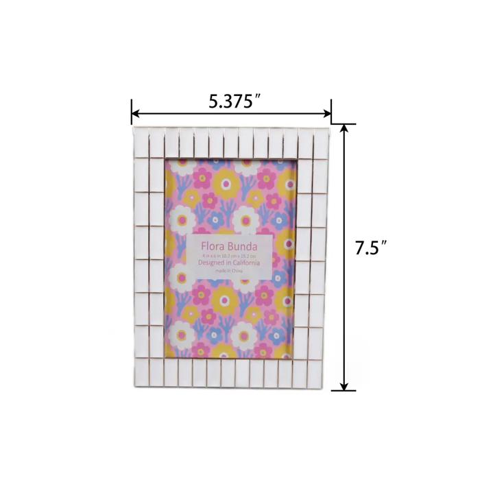 4x6 White Double Brick Edge Zinc Frame