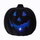  8" LED Black Velvet Pumpkin