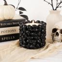  4.5"D Ceramic Black Skulls Candle - Midnight Spell (12oz)