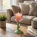  6.25" Wine Glass Candle-Vanilla Cloud