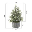  19" Frosted Tree in Snowflake Planter