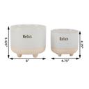  Set of 2 Relax Footed Planters