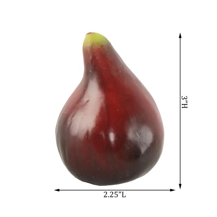  Artificial Fig – Realistic 3" Decorative Faux Fruit