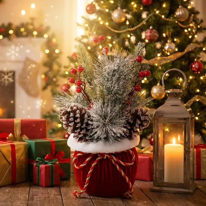 12.5" Xmas Tree in Gift Bag