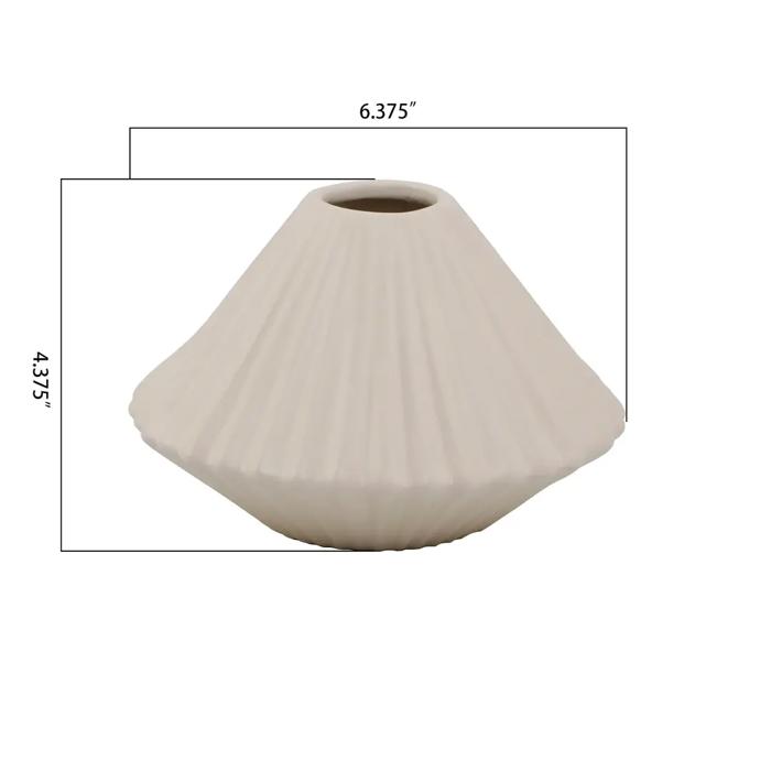 Pleated Ceramic Vase