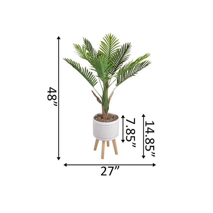 48" Areca Palm in Ceramic Planter