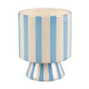  13 oz Blue Stripe Pedestal Ceramic Candle – Resort