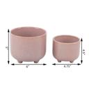  Set of 2 Sun & Moon Footed Planters