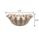  17 oz Ruffle Bowl Ceramic Candle – Veranda (Beige)