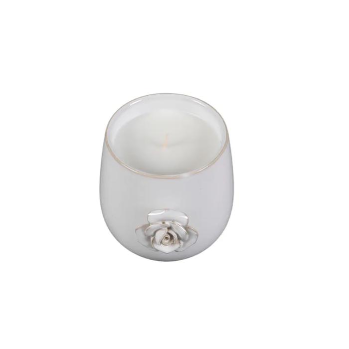 5" Ceramic Flower Candle - Magnolia Bloom 20 oz