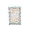 Blue 4x6 White Heart Zinc Alloy Frame