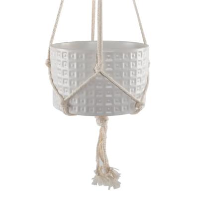 5" Gladiator Ceramic Hanging Pot 
