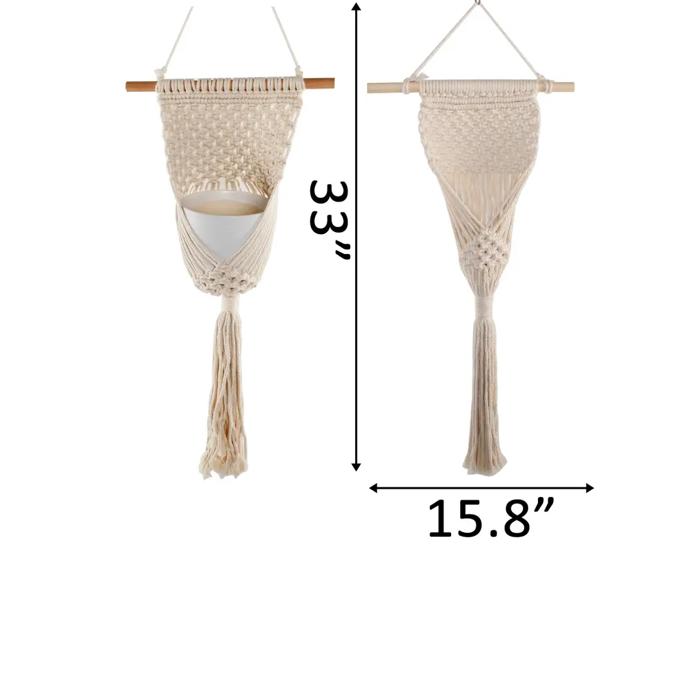 Macramé Wall Hanging Planter – 33"