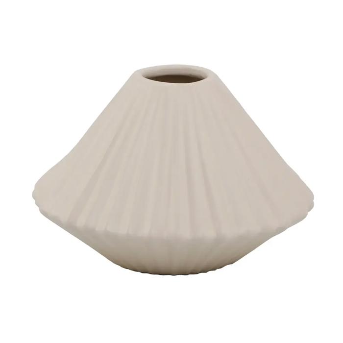Pleated Ceramic Vase