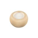  14 oz Wavy Ribbed Ceramic Bowl Candle – Veranda (Beige)