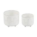  Set of 2 Hamsa Hand Footed Planters 