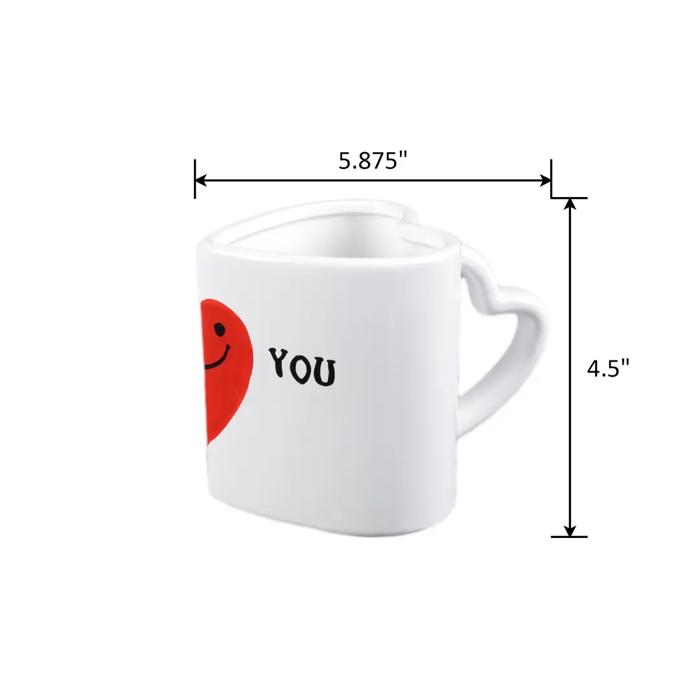 18 OZ Big Red Heart Ceramic Mug 