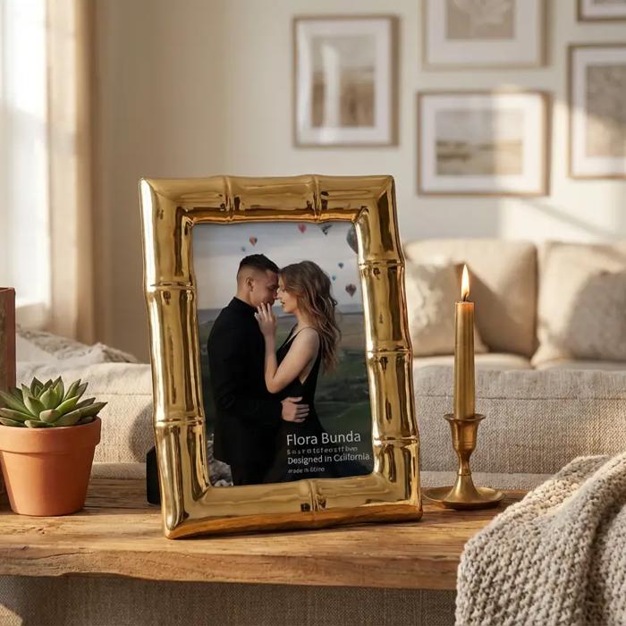 5x7 Bamboo Ceramic Frame