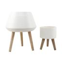  Set of 2 18" & 10" Dumpling Fiberglass Pots