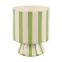  13 oz Green Stripe Pedestal Ceramic Candle – Cavana