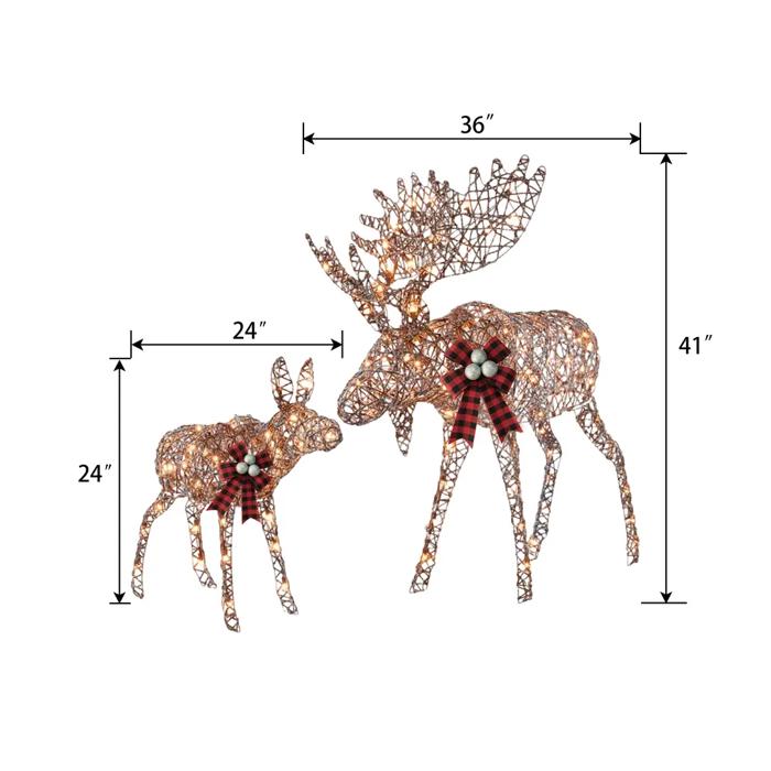 2-Piece Moose Family
