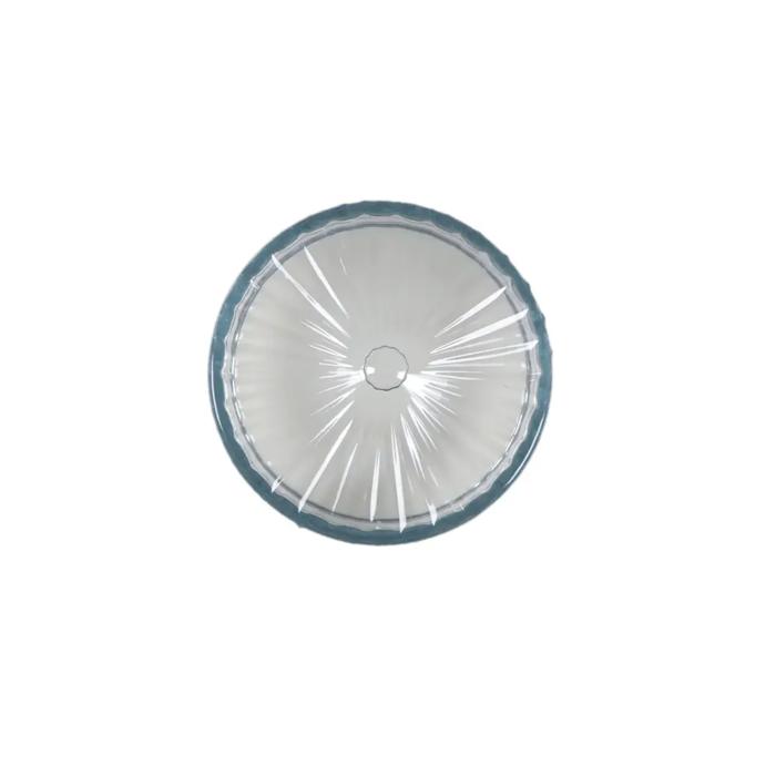 5.5"D Glass Rib Apothecary Candle with Lid - Santal