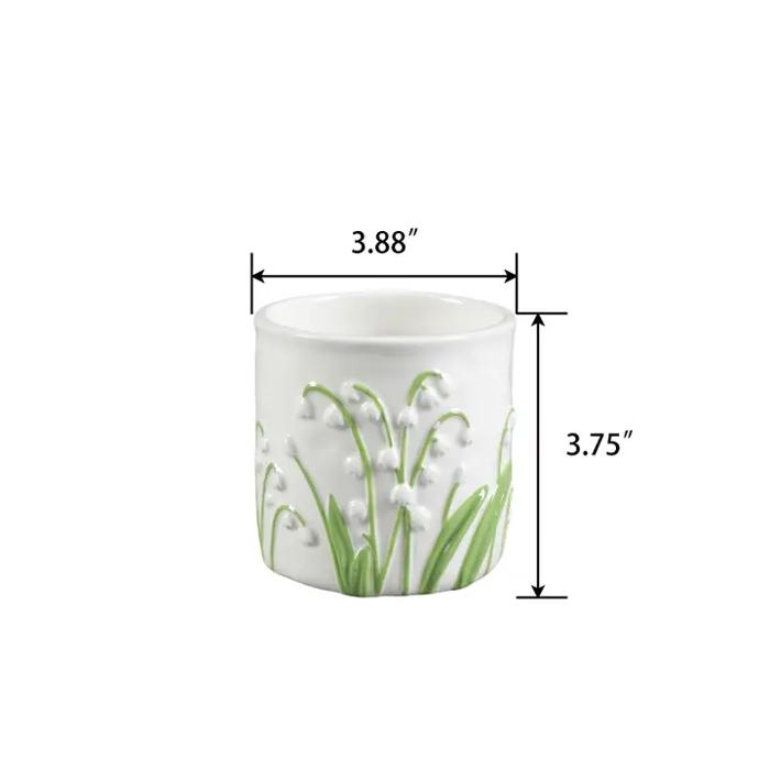 11 oz Lily of the Valley Ceramic Candle – Forest Flowers