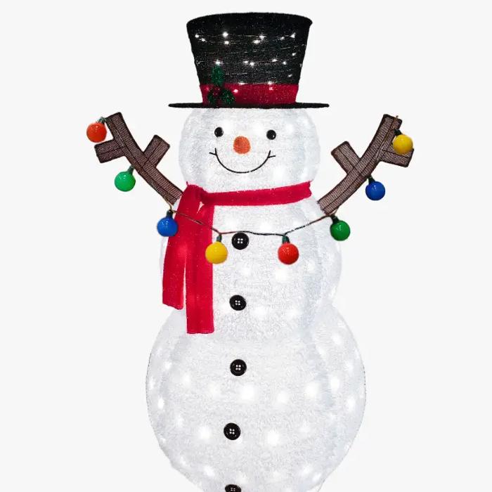 5ft Lighted Pop-Up Snowman