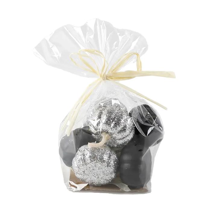8 PCS Black & Silver Pumpkins