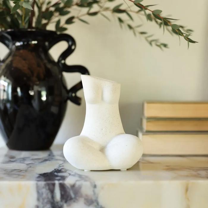 6.25"H Yoga Lady Ceramic Vase