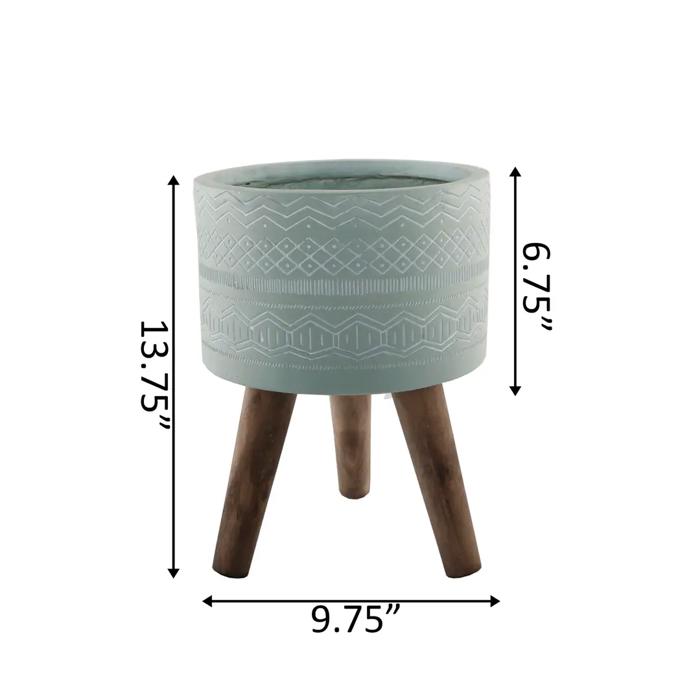 10" Tribal Fiberglass Planter
