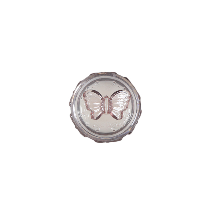 3.25" Glass Candle with Butterfly Lid - Peony 7 oz