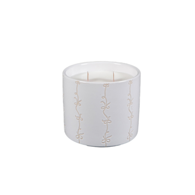 5.13" Ceramic WW Ribbon Candle  (18.5oz)
