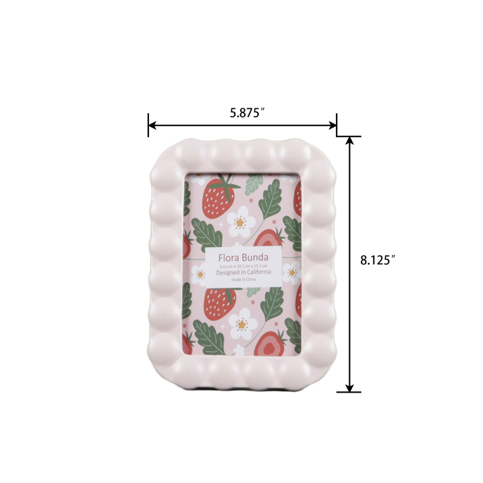 Pink Bubble Ceramic Picture Frame – 4x6