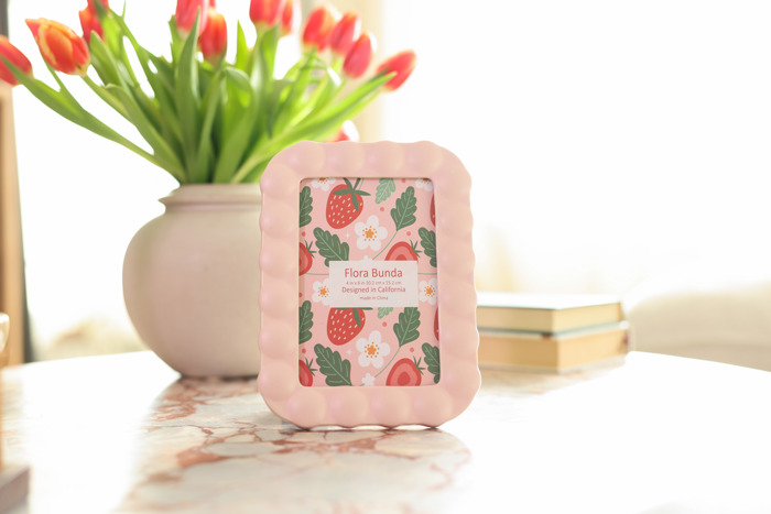 Pink Bubble Ceramic Picture Frame – 4x6