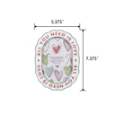  Oval "All You Need Is Love" Alloy Picture Frame – 4x6